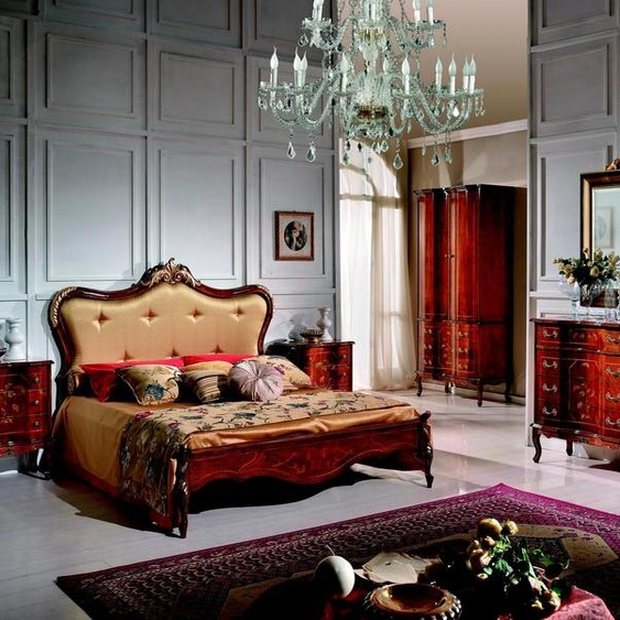 Klassisches Chesterfield Bett Möbel Swarovski Steine Doppel Polster Betten