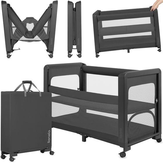 Lit Cododo 5en1 Patty Pliable Avec Fonction Lit Parapluie Et Parc, Matelas Haute Densité Et 4 Roulettes Grey Graphite