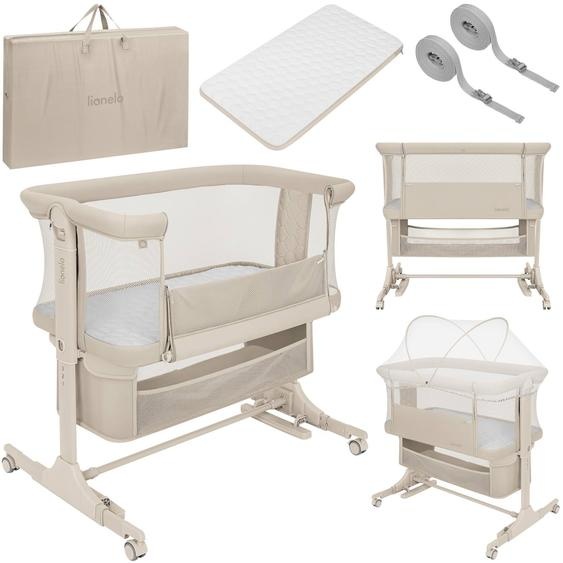 Lit Cododo Berceau 3en1 Jodie Réglable En Hauteur Et Inclinaison Avec Matelas Haute Densité Beige Cream
