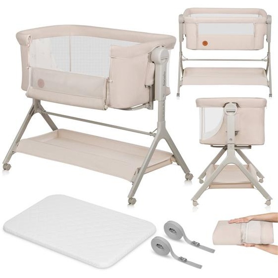 Lit Cododo Berceau 3en1 Leonie Plus Réglable En Hauteur Et Inclinaison Beige Sand