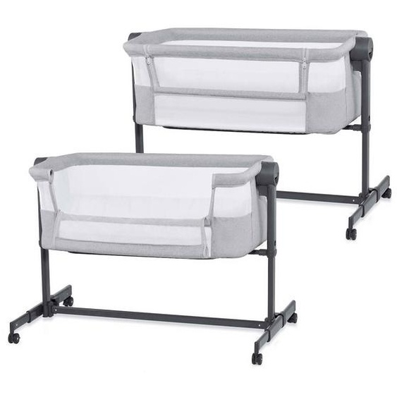Lit Cododo Kinderkraft Nestee Up 2 2 En 1 Avec 5 Niveaux De Hauteur, Matelas Inclus, Roues Avec Frein Et Inclinaison Grey