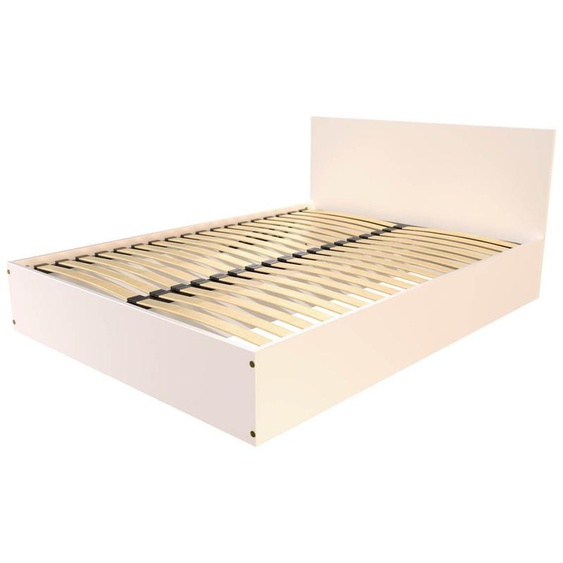 Lit coffre 2 places en bois avec tête de lit -  140x190