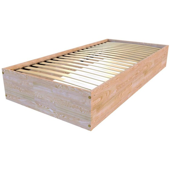 Lit coffre 90x190 - 1 place bois massif