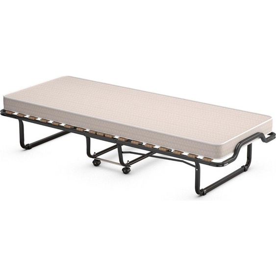 Lit dappoint pliant 80 x 200 cm Lit pliant avec matelas en mousse à mémoire de forme beige fabriqué en Italie Origine : Italie