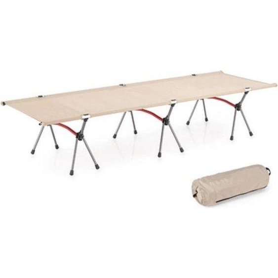 Lit de camp léger en aluminium, couleur kaki, 1900 x 650 mm