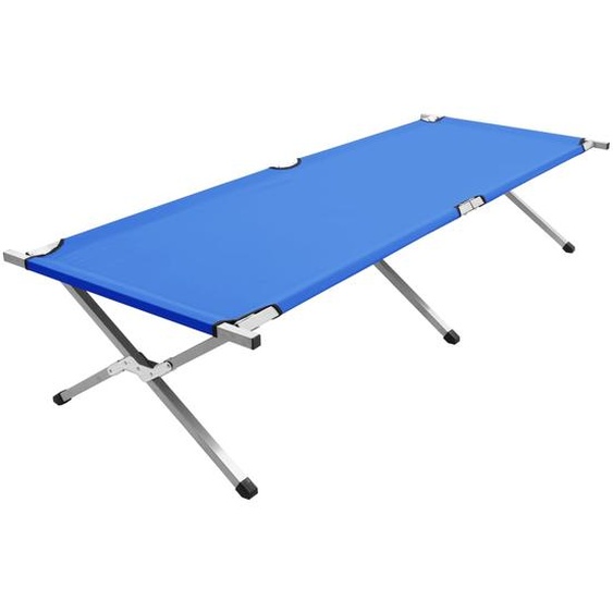 Lit de camping 210x80x48 cm XXL Bleu