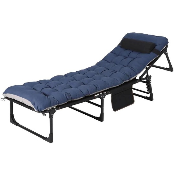 Lit de camping, matelas amovible, capacité de charge de 400 lb, 200 cm