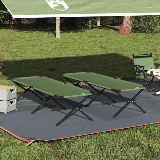Lit de camping pliant Amy jaune Tissu Oxford