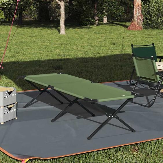 Lit de camping pliant Amy jaune Tissu Oxford