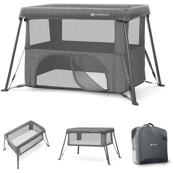 Lit De Camping Pliant Bébé 3 En 1 Avec Fonction Évolutive Grey