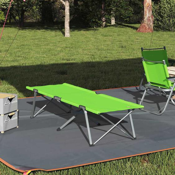 Lit de camping pliant Vert foncé 62 x 194 x 42 cm Tissu Oxford