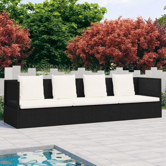 Lit de jardin - Omabeta - Scandinave - Résine tressée - Acier - 200 x 60 x 58 cm