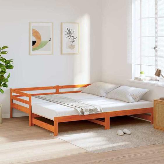 Lit de jour simple - SWEET - et lit gigogne - 90x190 cm - bois massif - 927437