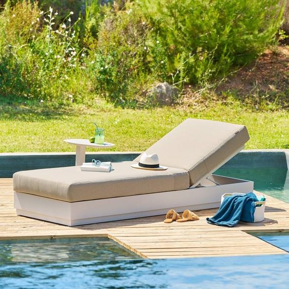 Lit de piscine ALLURE Avoine Aluminium traité époxy, Polyester Hespéride