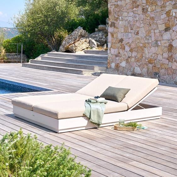 Lit de piscine ALLURE Beige / Avoine Aluminium traité époxy, Polyester Hespéride