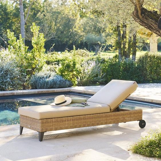 Lit de piscine BOALI Savana Aluminium traité époxy, Résine tressée synthétique, Polyester Hespéride