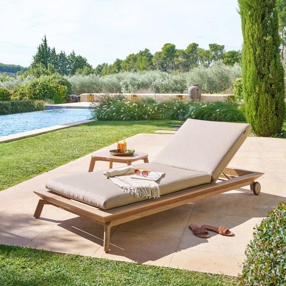 Lit de piscine MANISSA Beige Aluminium traité époxy, Polyester Hespéride