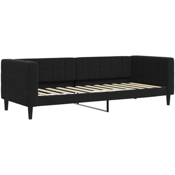 Lit de repos sans matelas noir 80x200 cm velours