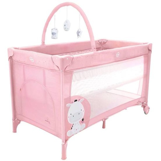 Lit De Voyage Duo Complet Bébé Girafe Rose