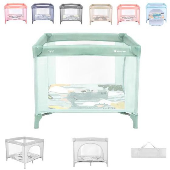Lit de voyage pour enfants - KIKKABOO - Enjoy - Pliable - Matelas inclus - Sac de transport