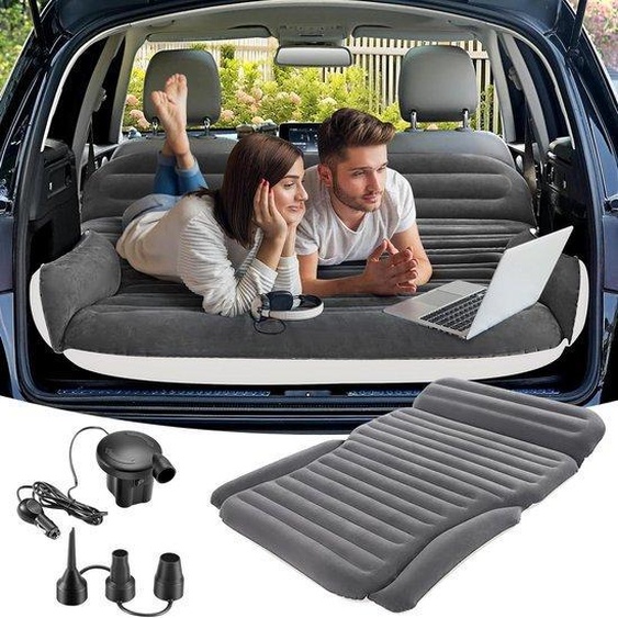 Lit de voyage pour voiture ou SUV, 2 oreillers, pompe électrique
