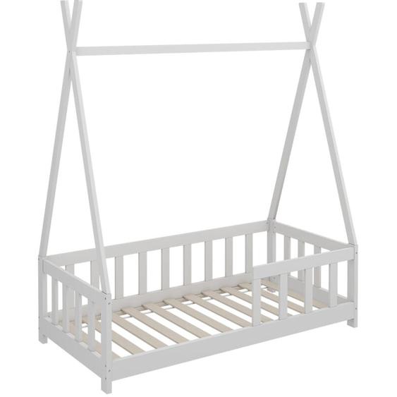 Vitalispa - Lit denfant Susanna, Blanc, 70x140 cm avec protection contre les chutes