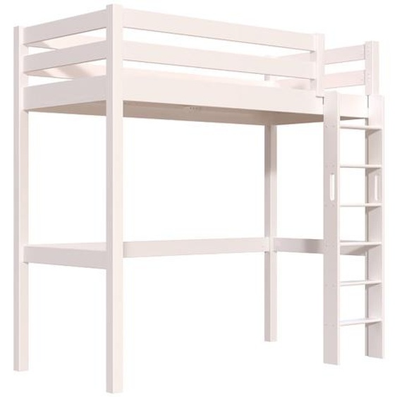 Lit en hauteur 1 place bois Sylvia 90x200 échelle droite