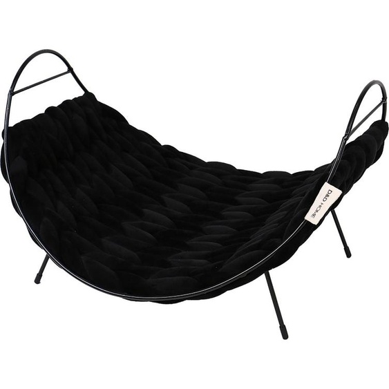 Lit en métal D&D Baily Fleece noir, taille : L