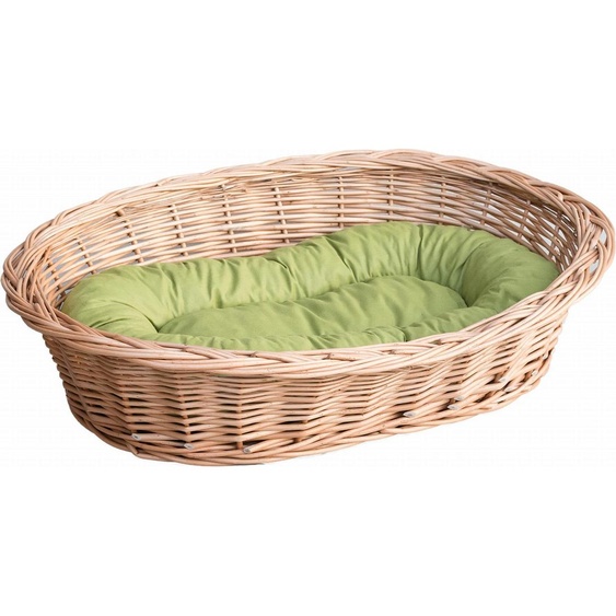 Lit en osier pour chiens, chats et autres animaux, doux, couchage, panier avec coussin, 4, K70 - Grünoliv
