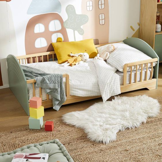 Lit enfant 70x140 cm LIGNE ARC-EN-CIEL vert sauge