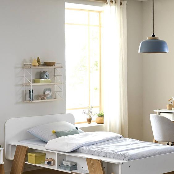 Lit enfant avec rangements LIGNE ARCHITEKT blanc/bois