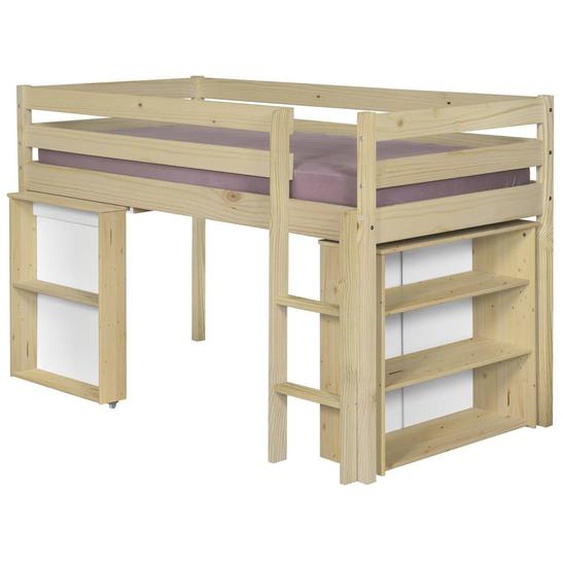 Lit Enfant Combiné Avec Matelas Bois Massif Davon Bois