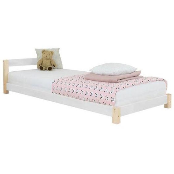 Lit enfant DREAMY 140 x 200 - blanc - bois - GENERIQUE - à monter soi-même - sommier inclus