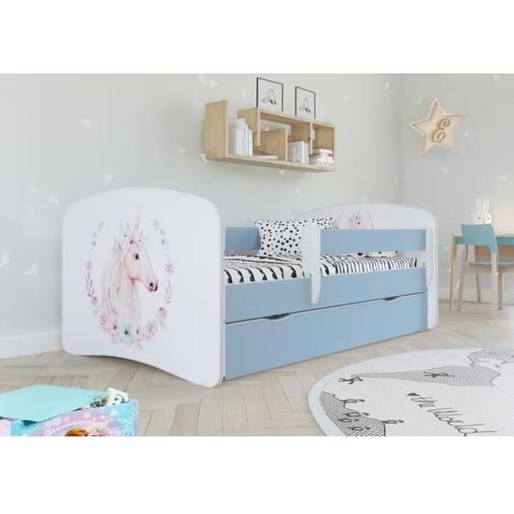 Lit Enfant - Kocot Kids - Babydreams - Cheval Bleu - Sans Tiroir - Matelas 180/80