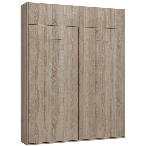 Lit escamotable DYNAMO chêne ouverture assistée et pied automatique, couchage 160*200 cm