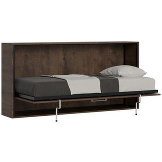 Lit escamotable - Itamoby - Kando - 1 place - Noyer - Matelas inclus