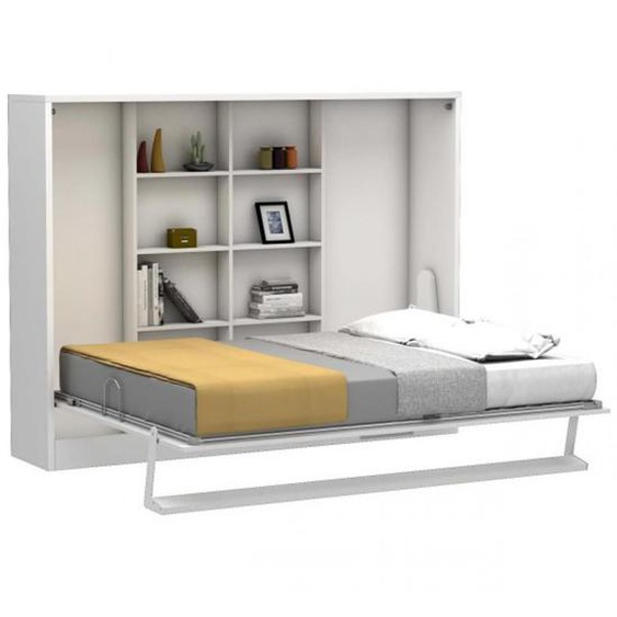 Lit escamotable horizontal MULTIMO couchage 140x200cm blanc
