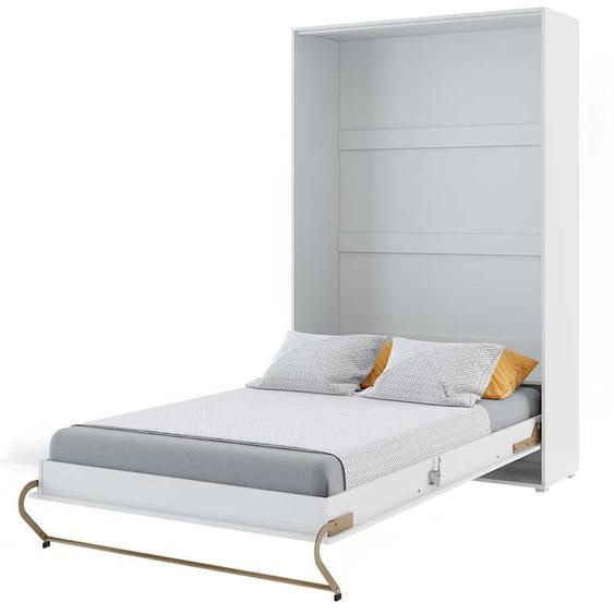 Lit escamotable mural Concept Pro CP-02, modèle vertical, dimensions 120x200 cm, pour chambre à coucher, finition blanche mate