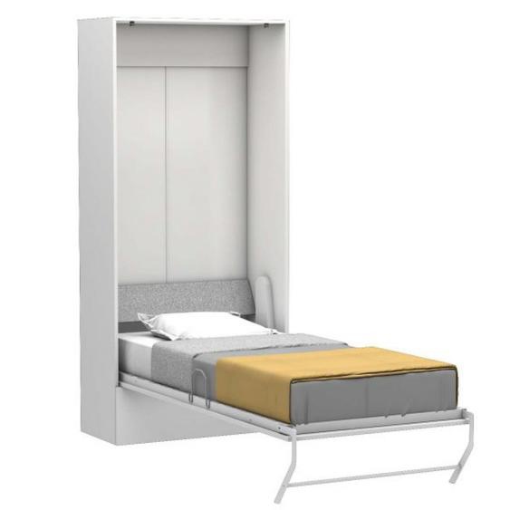 Lit escamotable vertical MULTIMO couchage 90x200cm blanc