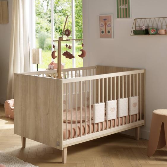 Lit Évolutif - Little Big Bed Sur Pieds Bois - Paloma Marron/beige