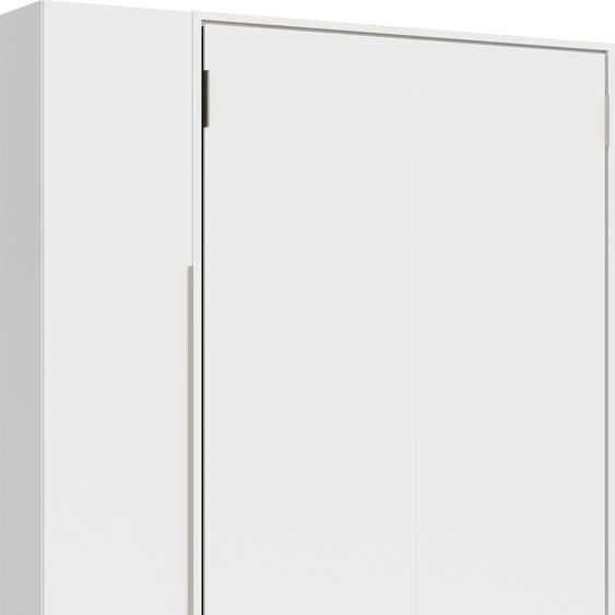 Lit français escamotable vertical Versia Sofà 140 avec 1 armoire à porte gauche en blanc