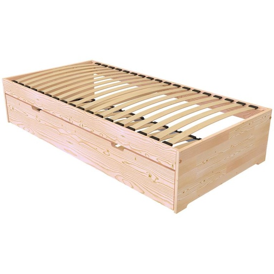 Lit gigogne 80x190 Malo pin massif