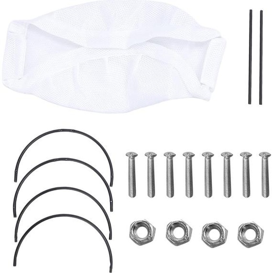 Lit hamac pour chats surélevé filet respirant amovible lavable stable construction haute -hauteur -courbe pour chaton intérieur blanc