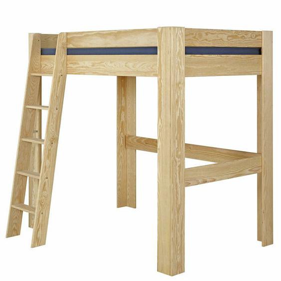 Lit mezzanine 2 places Lee   Bois naturel 140x190 cm