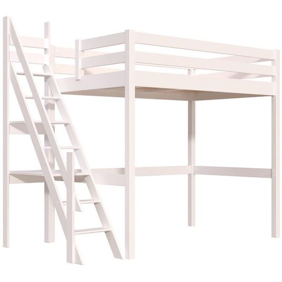Lit mezzanine bois 120x200 Sylvia avec escalier de meunier