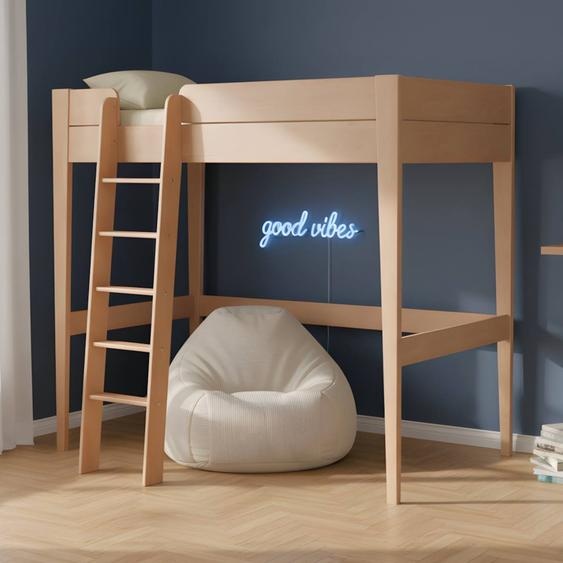 Lit Mezzanine En Hêtre Massif Armand Bois Naturel