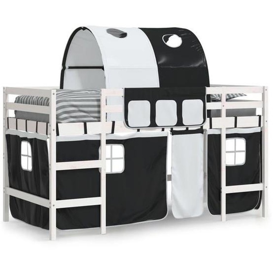 Lit mezzanine enfants - CLOUD - avec tunnel - sans matelas - 90x190 cm - LL0000243412