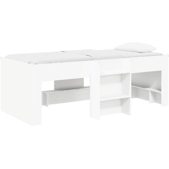 Lit mezzanine pour enfants vidaXL, 2 pièces, blanc, 193 x 96,1 x 68,5 cm