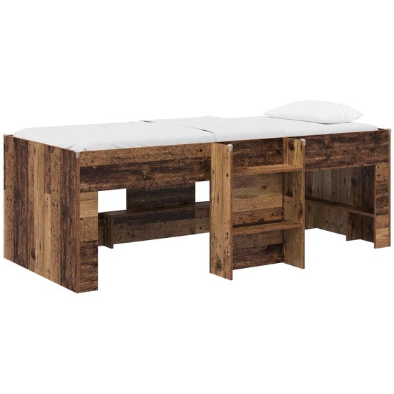 Lit mezzanine pour enfants vidaXL, 2 pièces, bois recyclé, 193 x 96,1 x 68,5 cm
