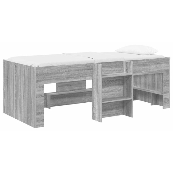 Lit mezzanine pour enfants vidaXL, 2 pièces, gris Sonoma, 203 x 101,1 x 68,5 cm